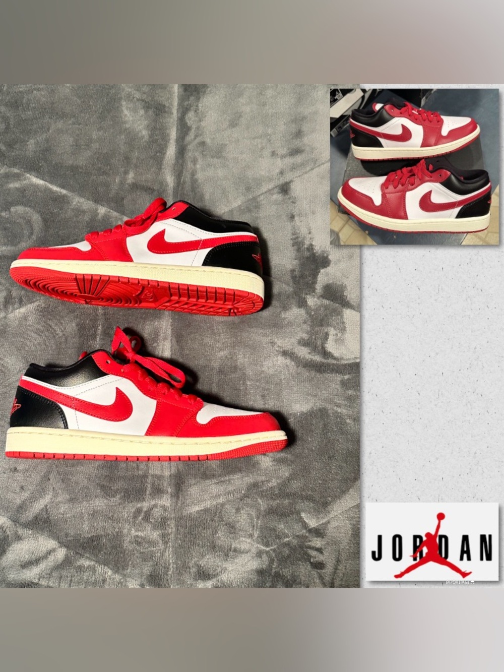 Nike Jordan 1 Low - Sail Gym Red